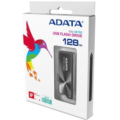 USB флеш накопичувач ADATA 128GB UE700 Black USB 3.1 (AUE700-128G-CBK) - зображення 4