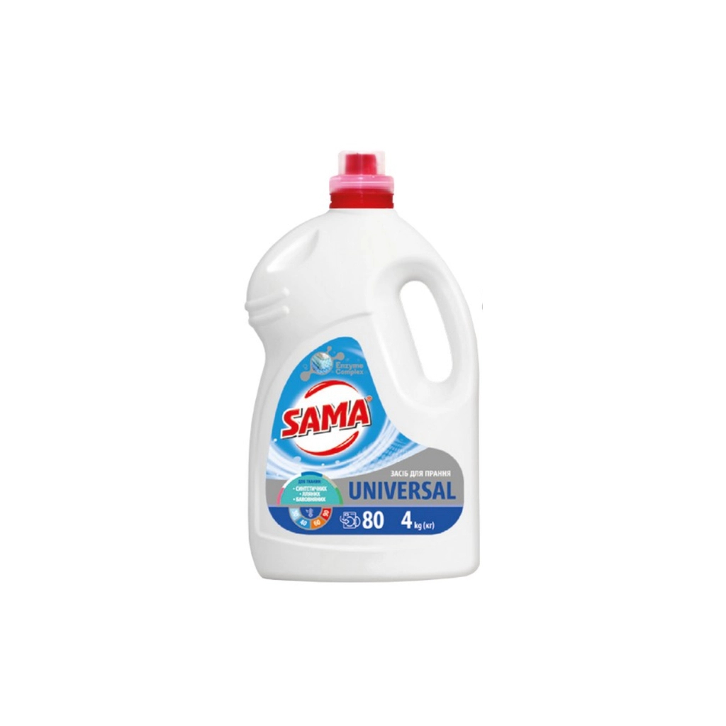 Гель для прання Sama Super Line Universal Для кольорових та білих тканин 4 кг (4820270631126) - зображення 1