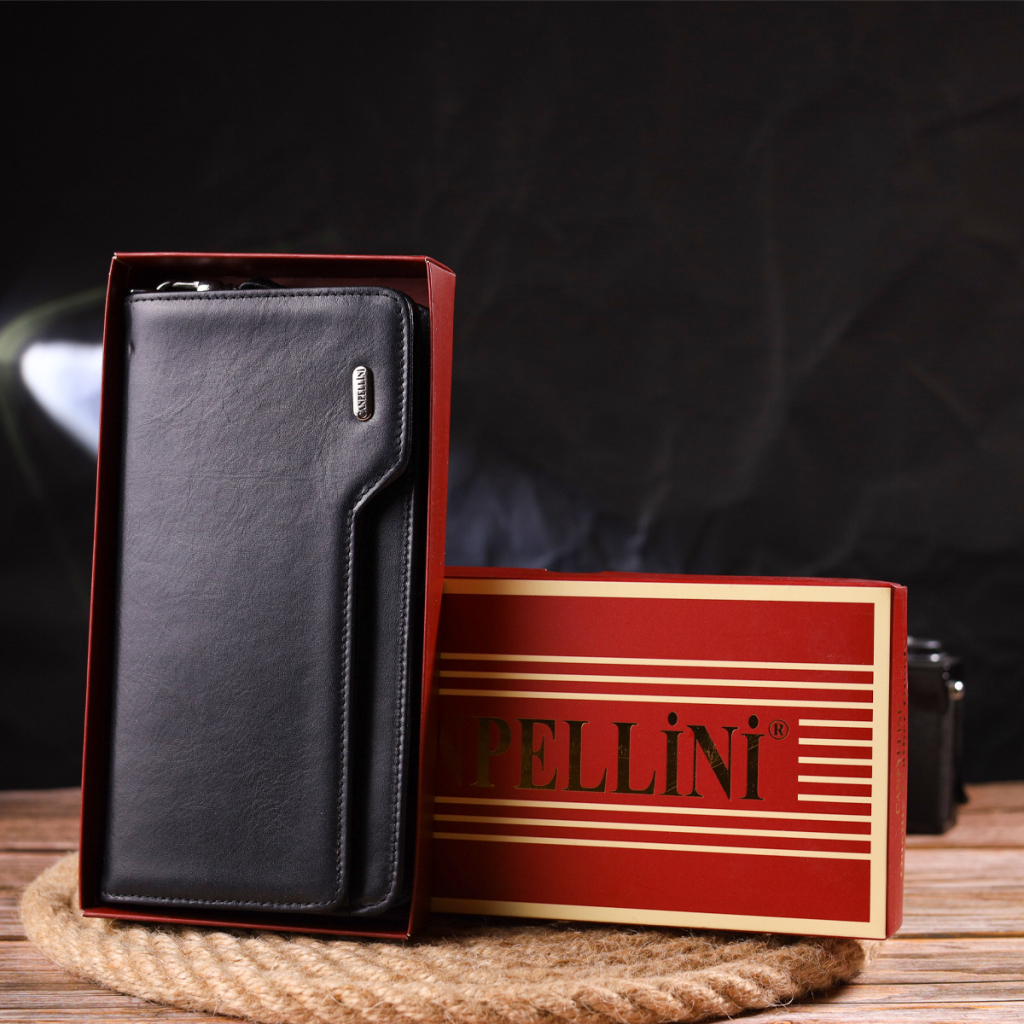 Портмоне Canpellini З натуральної шкіри Чорне (21540) - зображення 11