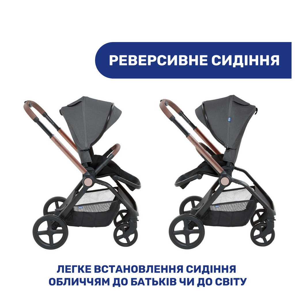 Коляска Chicco 2 в 1 Mysa Сіра (2900990849451) (87026.45.01) - зображення 11