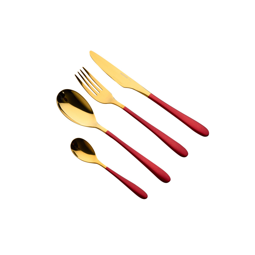 Набір столових приборів Bergner Lisboa red 16 предметів (BG-45148-RD) - зображення 7
