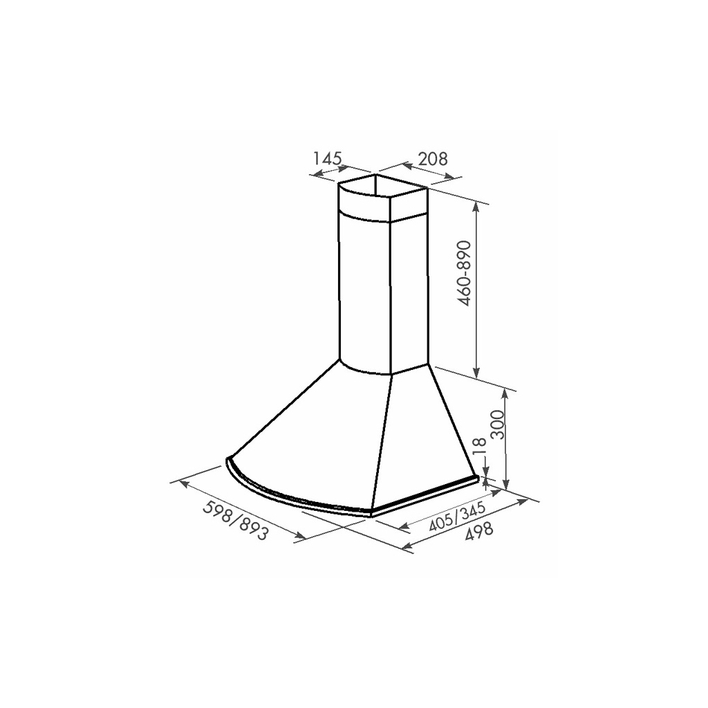 Витяжка кухонна Eleyus Bora 1200 LED SMD 60 WH - изображение 12