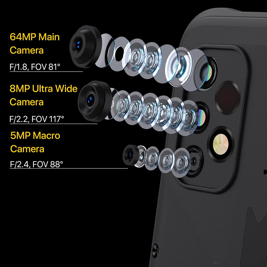 Мобільний телефон Umidigi Bison GT2 Pro 5G 8/256GB Dual Sim Hack Black (Bison GT2 Pro 5G 8/256GB Hack Black_) - зображення 10