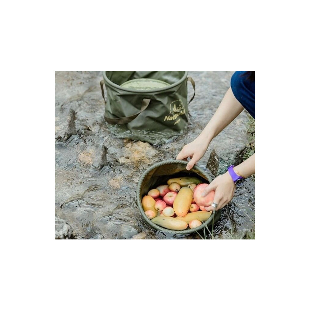 Відро складне Naturehike ПВХ NH20SJ040 20 л світло-коричневий (6927595764633) - зображення 3