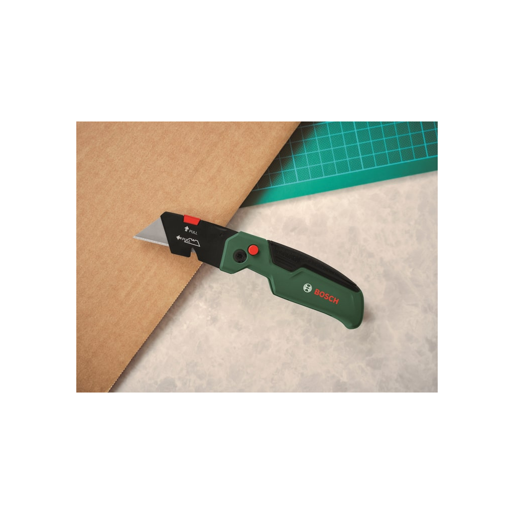 Ніж монтажний Bosch будівельний трапецієподібний, корпус двокомпонентний, 175x40x25мм (1.600.A03.2V7) - изображение 2