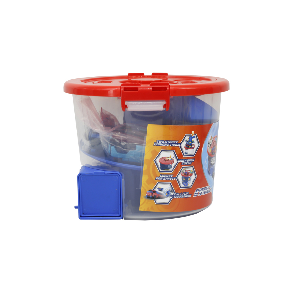 Машина TransRacers Автотрек-відро з машинками, 6 штук (6586372) - зображення 2