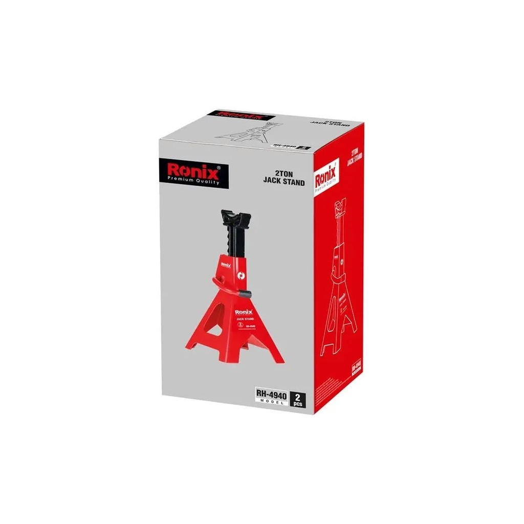 Домкрат Ronix комплект 2 шт домкар-підставка, 2т (RH-4940) - зображення 7