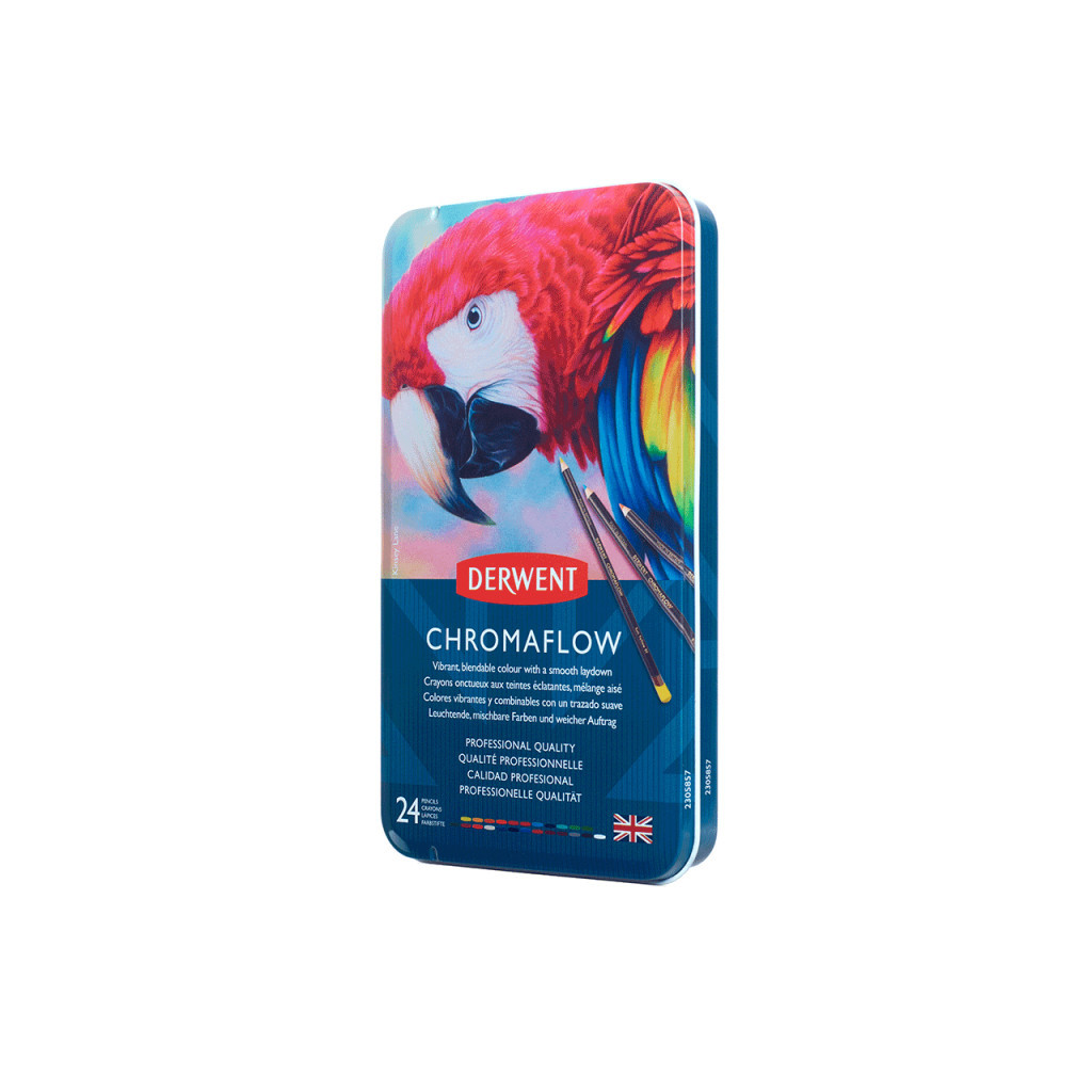 Олівці кольорові Derwent Chromaflow 24 кол. у металевому пеналі (5028252616133) - зображення 6