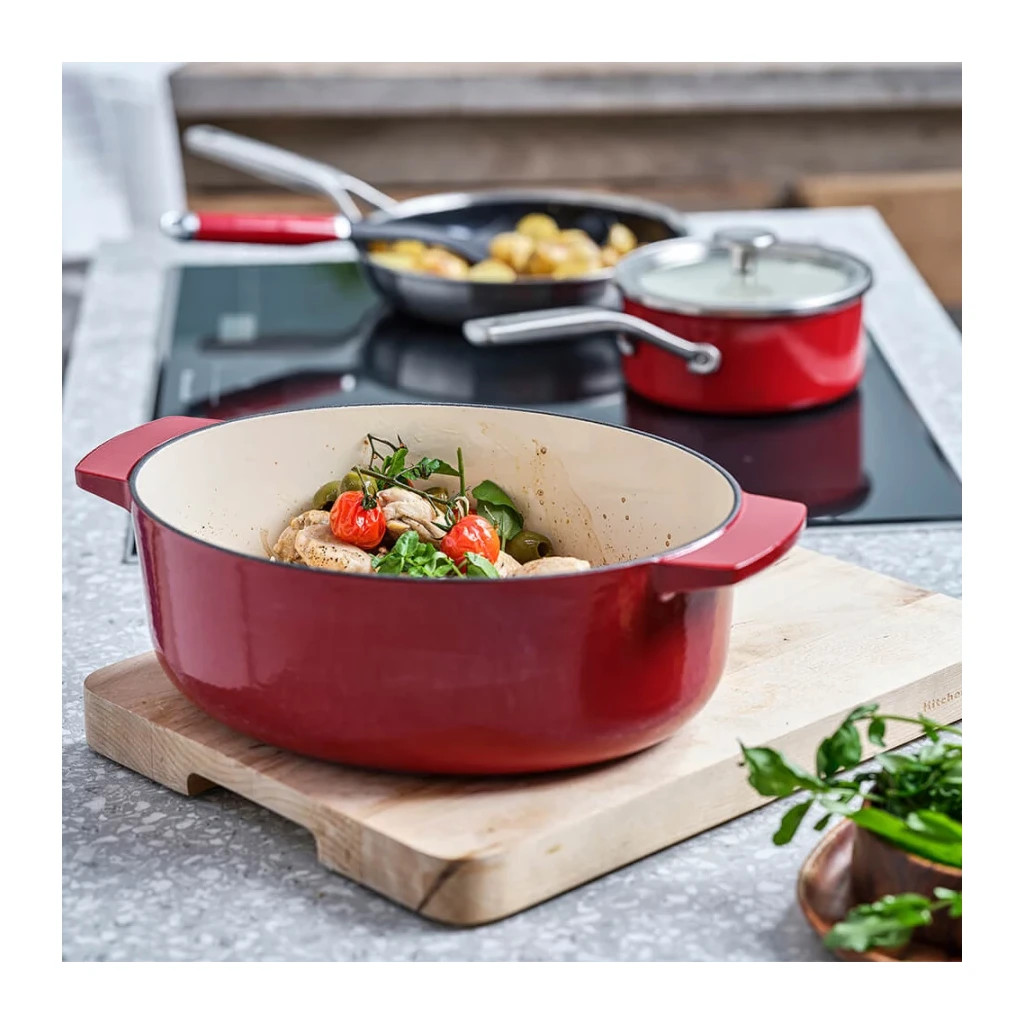 Гусятниця KitchenAid Cast Iron 30 см 5,6 л Червона (CC006063-001) - зображення 5