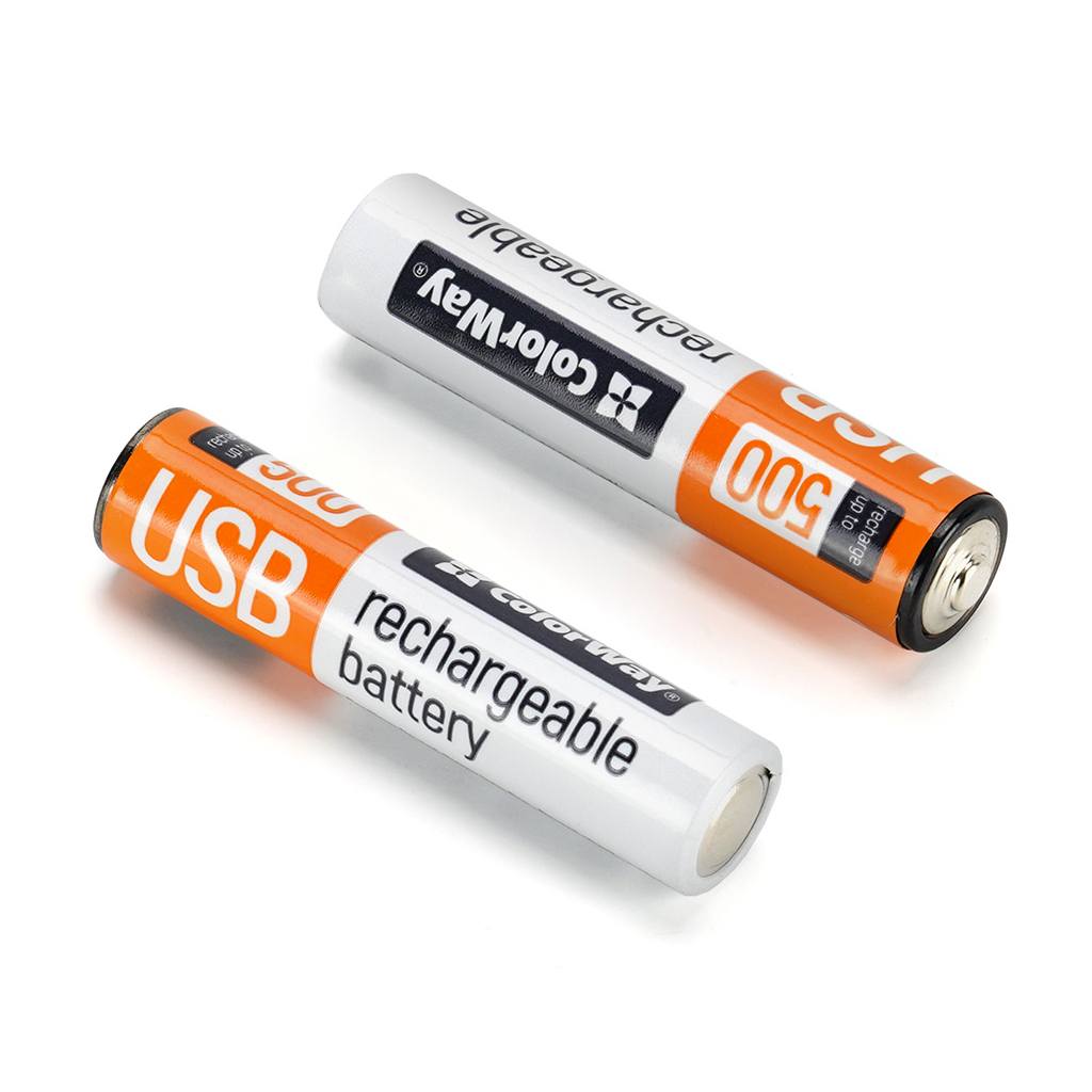 Акумулятор ColorWay AAА USB-С 590 mAh 1.5V (2шт) (Li-Polymer) (CW-UBAAA-09) - изображение 2