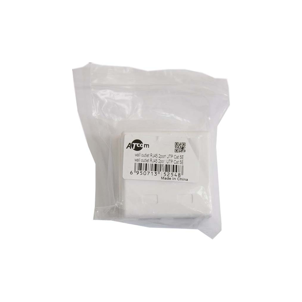 Комп'ютерна розетка Atcom RJ45 x2 UTP cat.6 (60252) - зображення 2