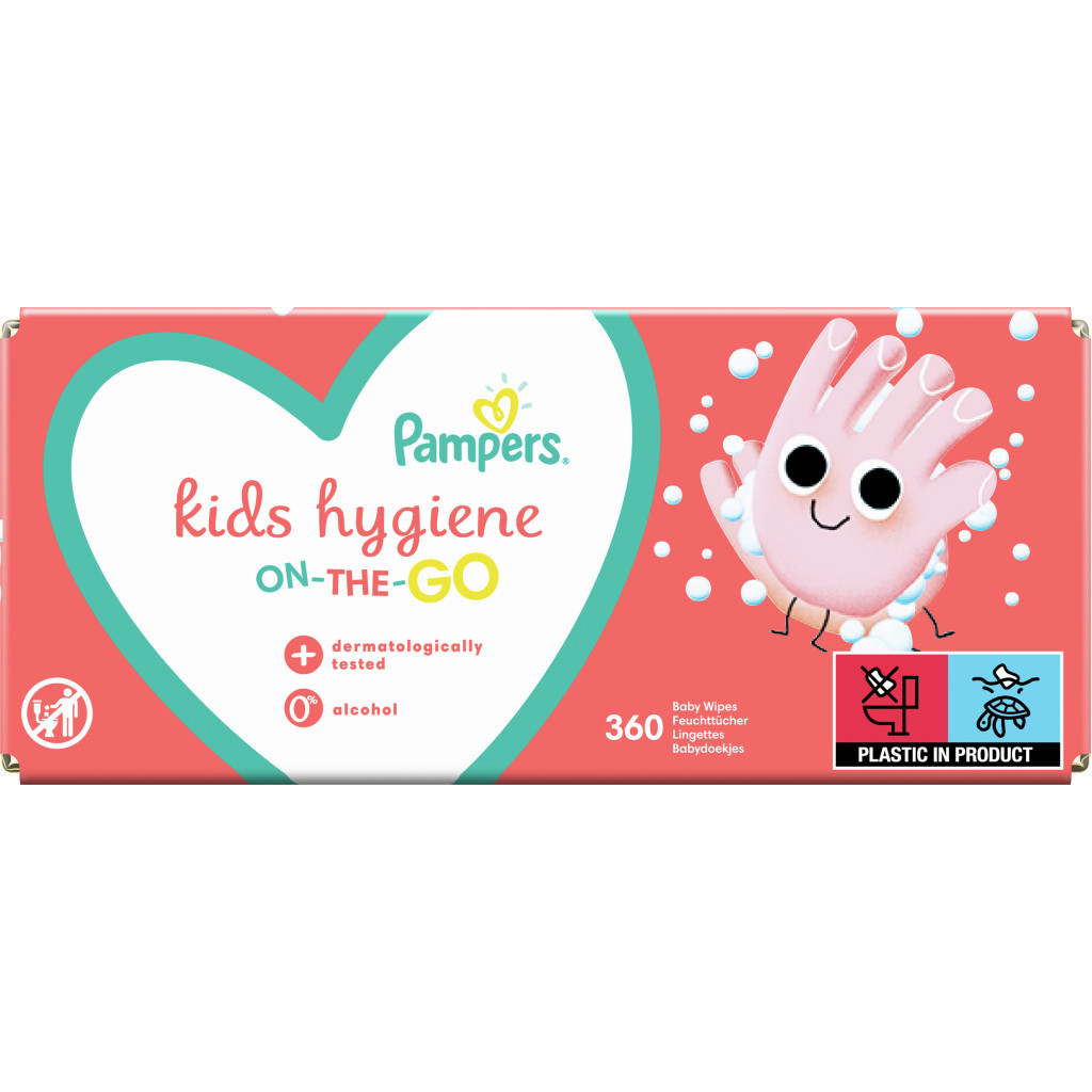 Дитячі вологі серветки Pampers Kids Hygiene On-the-go 9х40 шт (8006540222218) - зображення 2