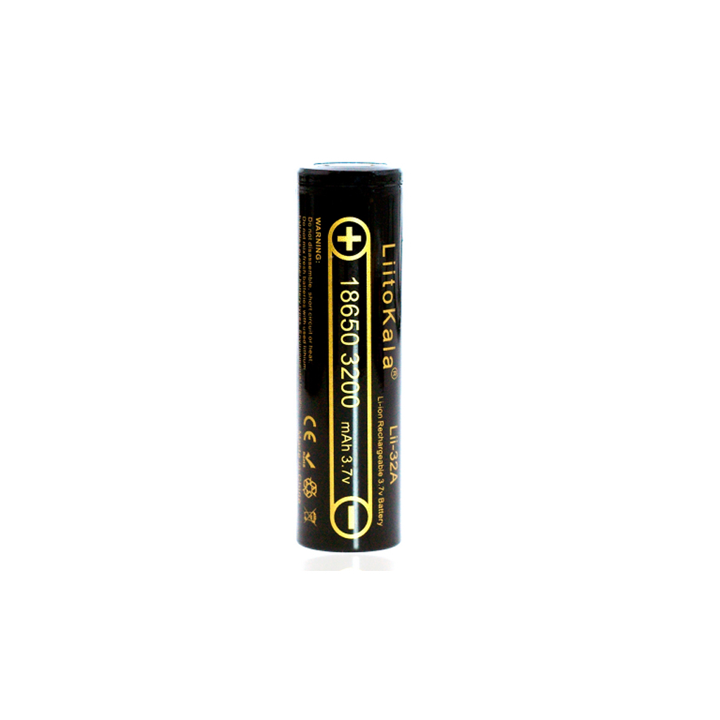 Акумулятор Liitokala 18650 3200mah Li-Ion, (3050-3350mah), 3.7V (2.75-4.2V), Black (Lii-32A) - зображення 1
