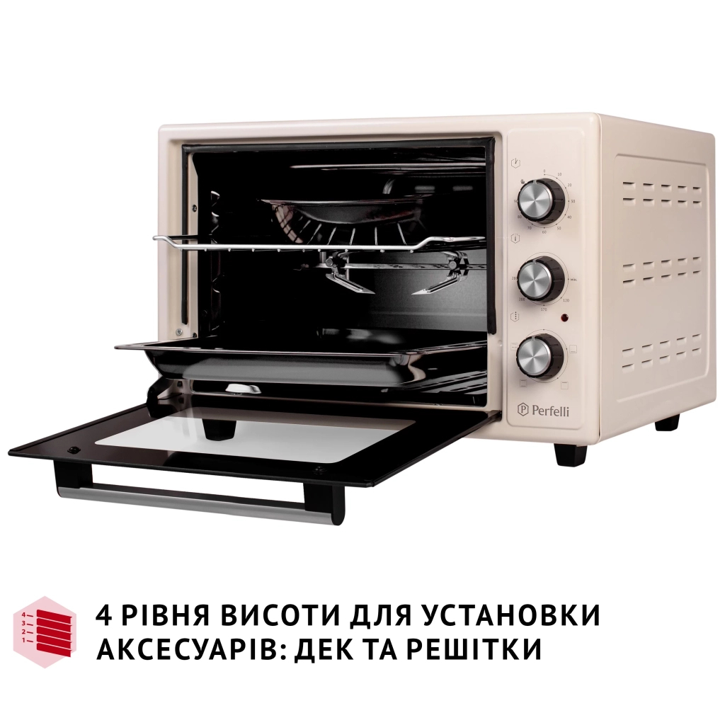 Електропіч Perfelli MIRAGE 37 IVORY - зображення 6