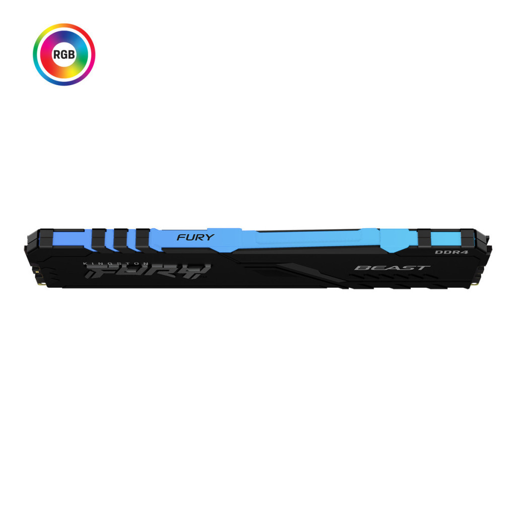 Модуль пам'яті для комп'ютера DDR4 16GB 2666 MHz Fury Beast RGB Kingston Fury (ex.HyperX) (KF426C16BB1A/16) - зображення 3