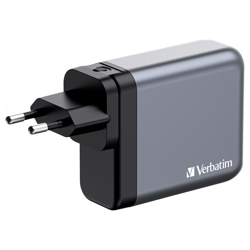 Зарядний пристрій Verbatim GaN 140 W 4 ports (2xUSB-C-140 W,USB-C 20 W /USB-A -3.0) (32203) - зображення 2