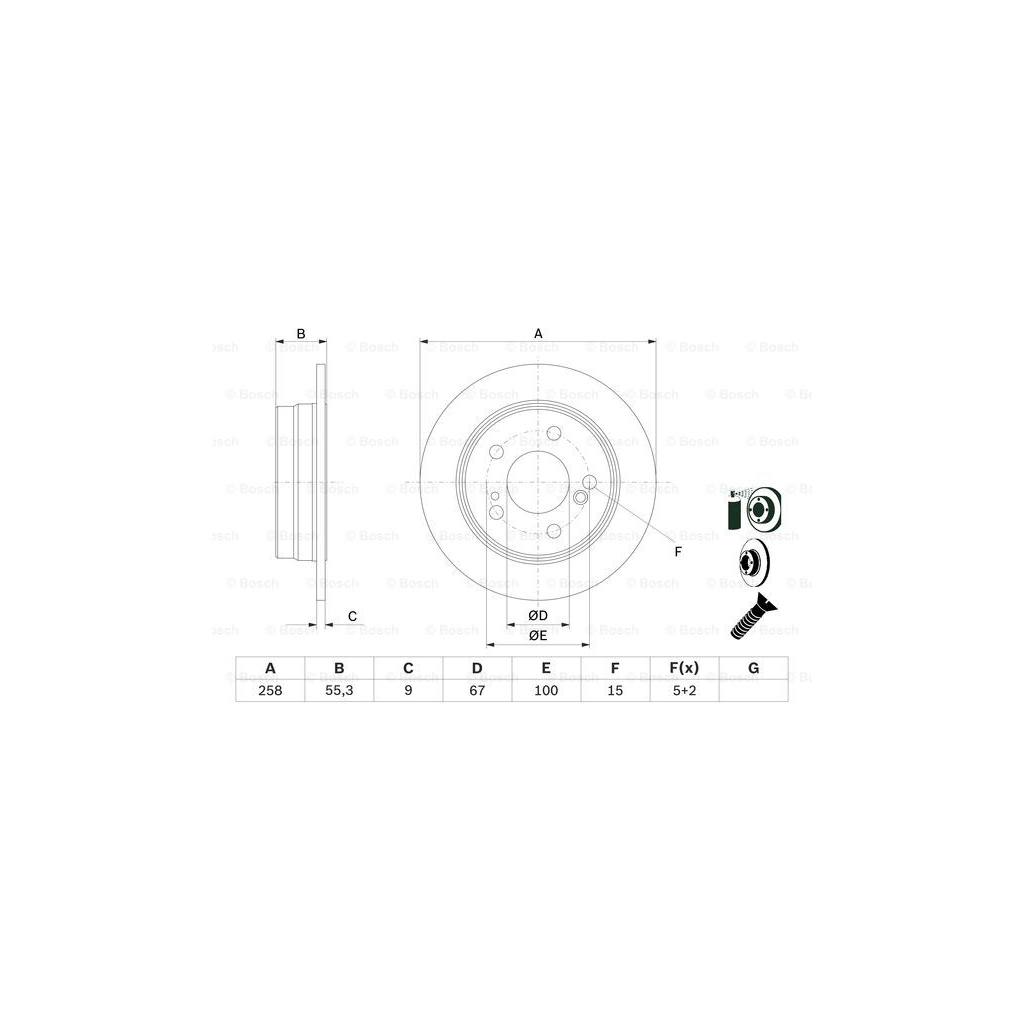 Гальмівний диск Bosch 0 986 478 188 - зображення 5