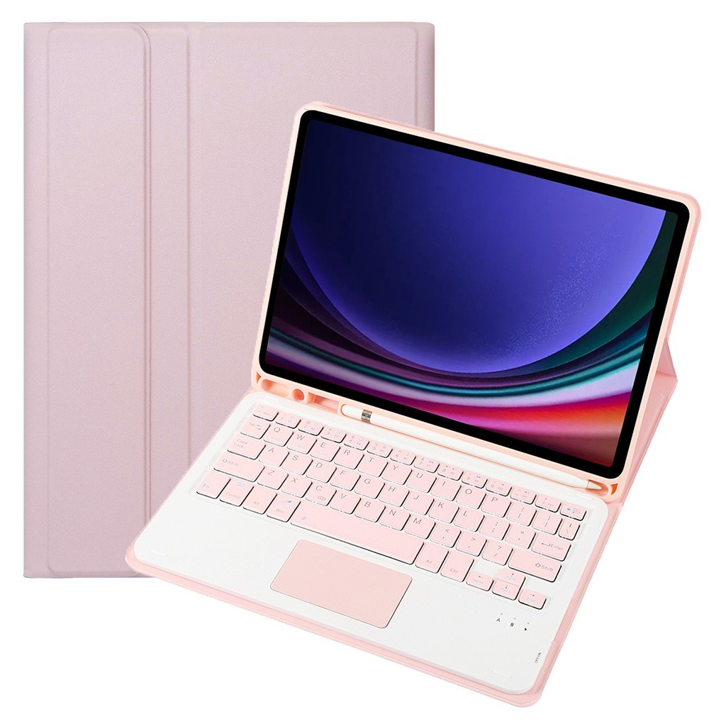 Чохол до планшета BeCover Keyboard+TouchPad Samsung Tab S9 (SM-X710/SM-X716)/S9 FE (SM-X510/SM-X516B) 11.0" Pink (712421) - зображення 2