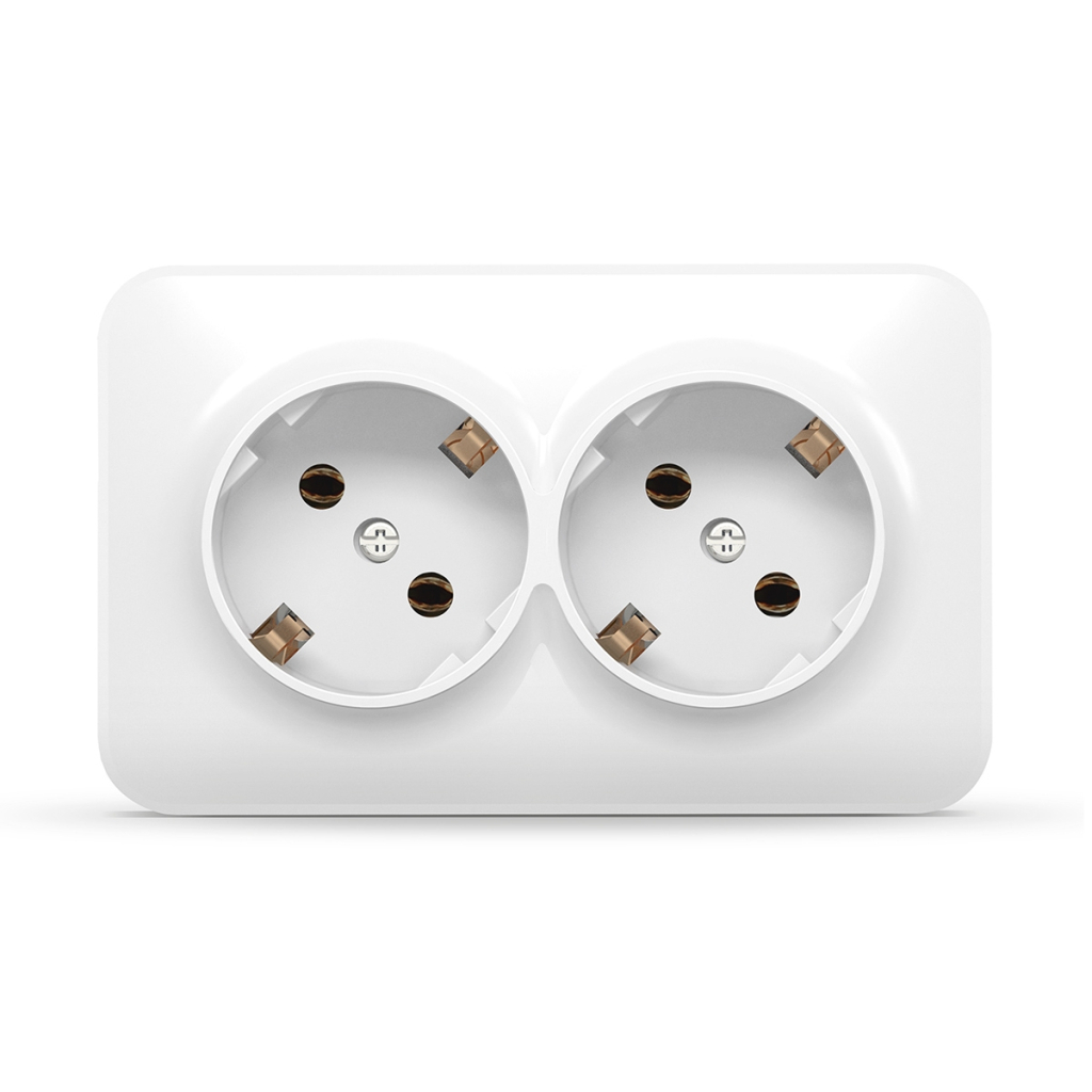 Розетка Videx BINERA IP20 зовнішня 2ая із заземленням біла (VF-BNS22G-W) - зображення 2