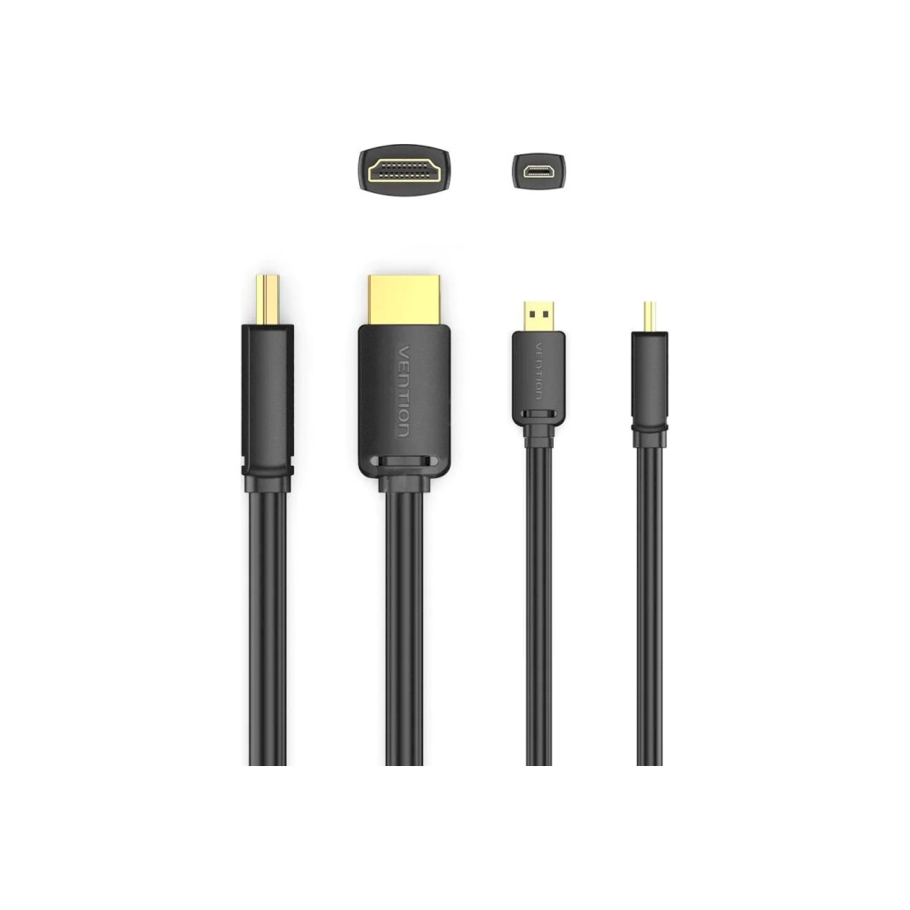 Кабель мультимедійний HDMI to Micro HDMI 1.5m V2.0 4K 60Hz 18Gbps HDR Dolby Vention (AGIBG) - изображение 3