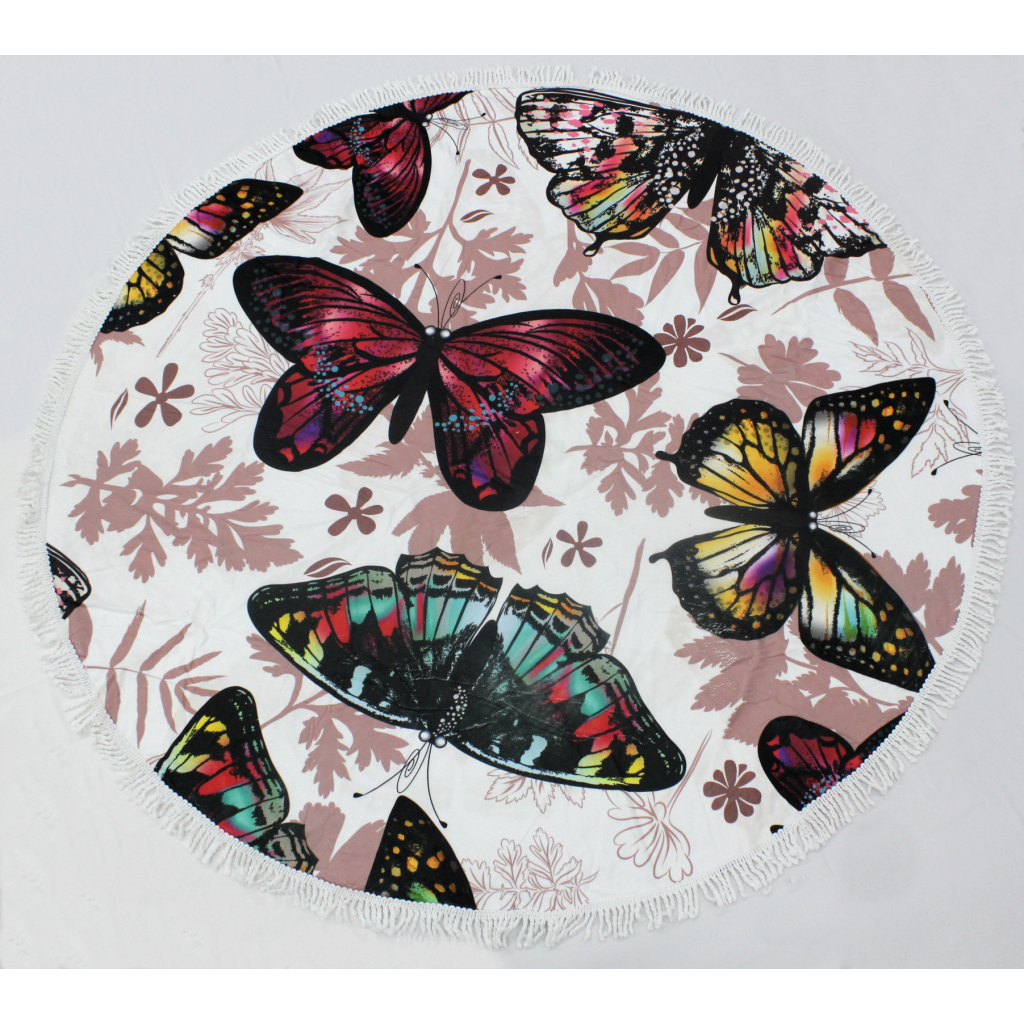 Рушник MirSon пляжний 5081 Summer Time Butterflies 150x150 см (2200003947908) - зображення 2