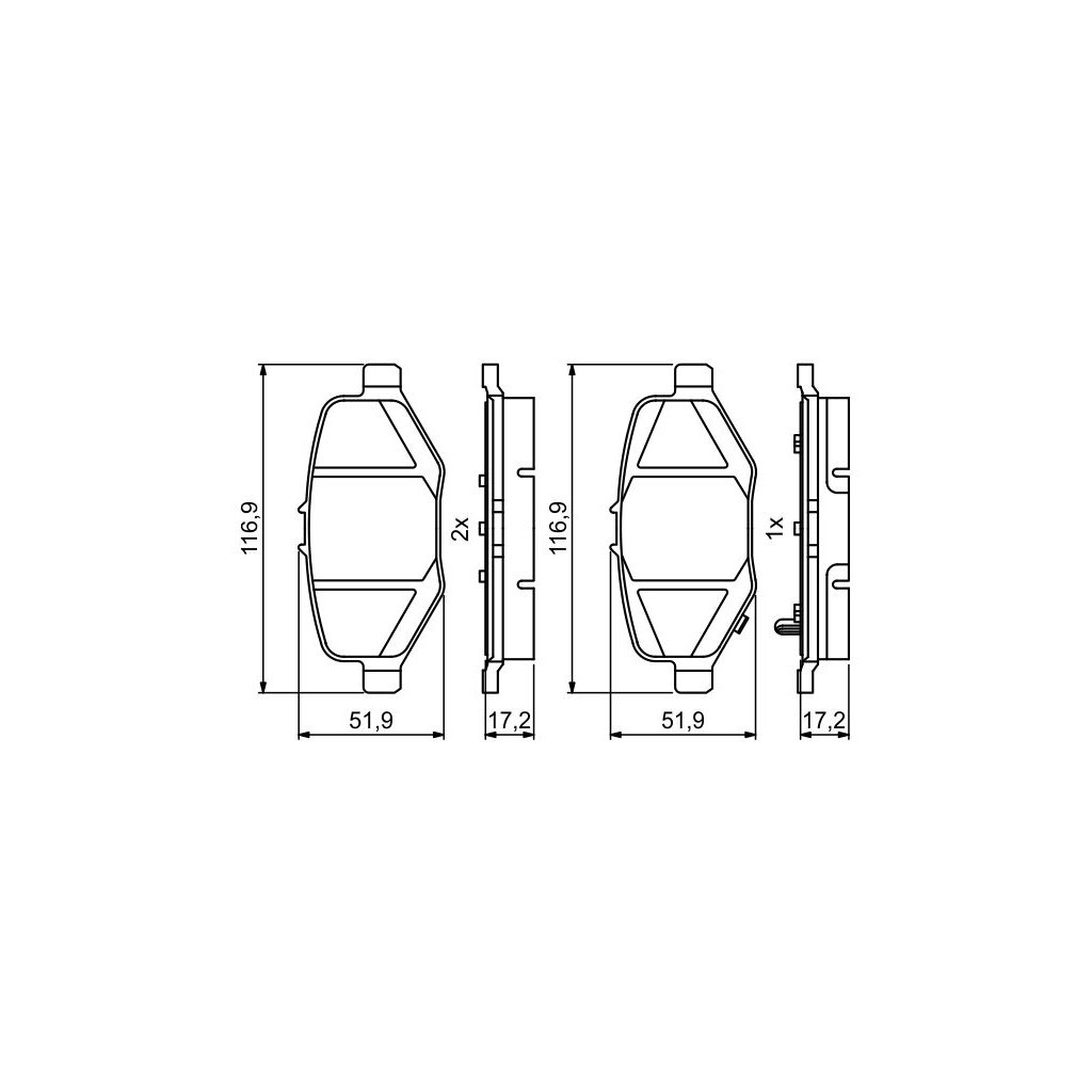 Гальмівні колодки Bosch 0986495397 - зображення 1