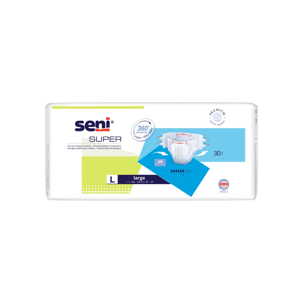 Підгузки для дорослих Seni Super Large 100-150 см 30 шт (5900516803766) - зображення 1