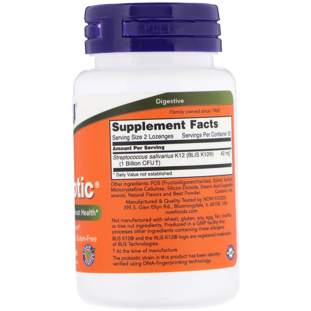 Пробіотики Now Foods Орал Пробиотики, OralBiotic, 60 леденцов (NOW-02921) - зображення 2