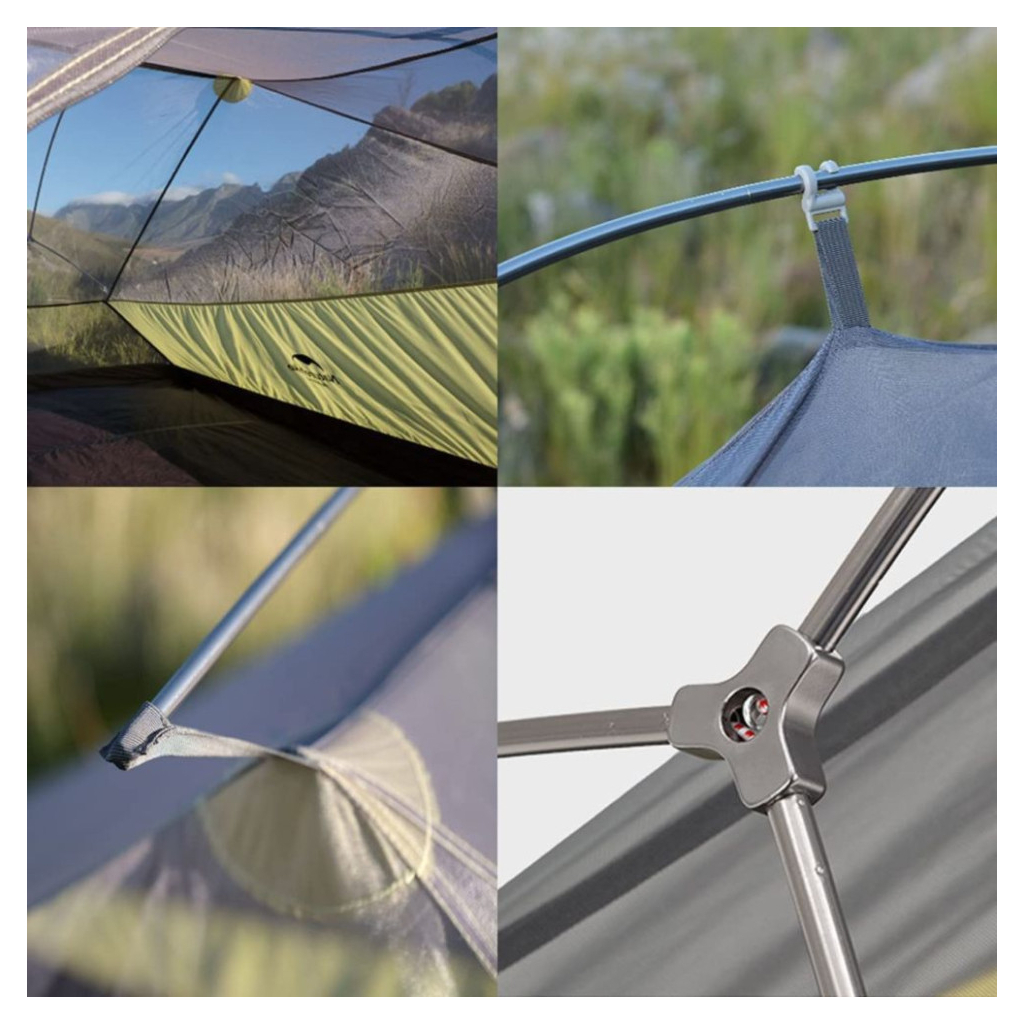 Намет Naturehike NH18T030-T 20D Cloud Up 3 Updated Темно-Зелений (6927595765685) - зображення 3