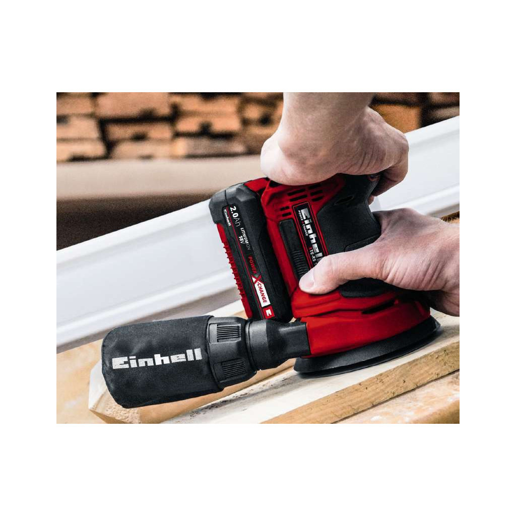 Шліфувальна машина Einhell TE-RS 18LI - Solo 18В, 125 мм, 14000-22000кол/хв, (без АКБ та ЗП) (4462010) - зображення 10