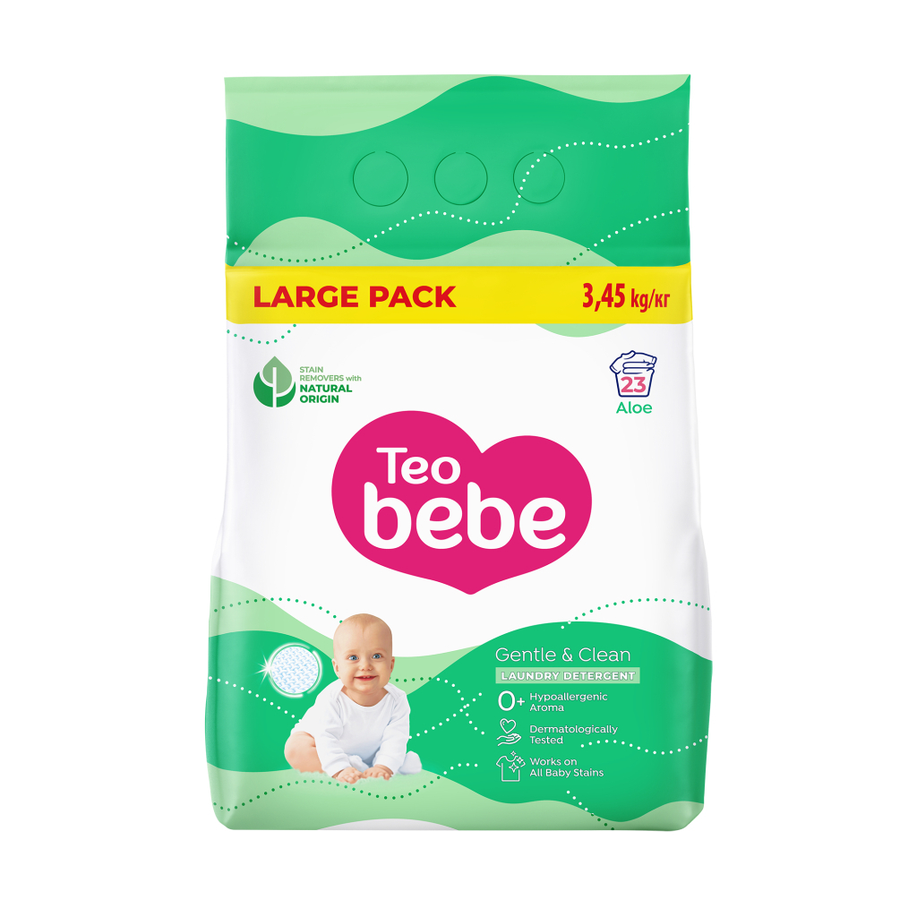 Пральний порошок Teo bebe Gentle & Clean Aloe 3.45 кг (3800024048470) - зображення 1