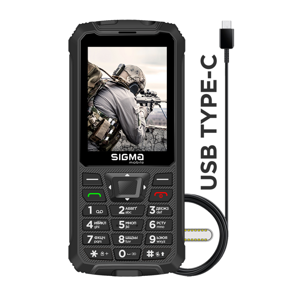 Мобільний телефон Sigma X-treme PR68 Type-C Black (4827798122419) - зображення 2