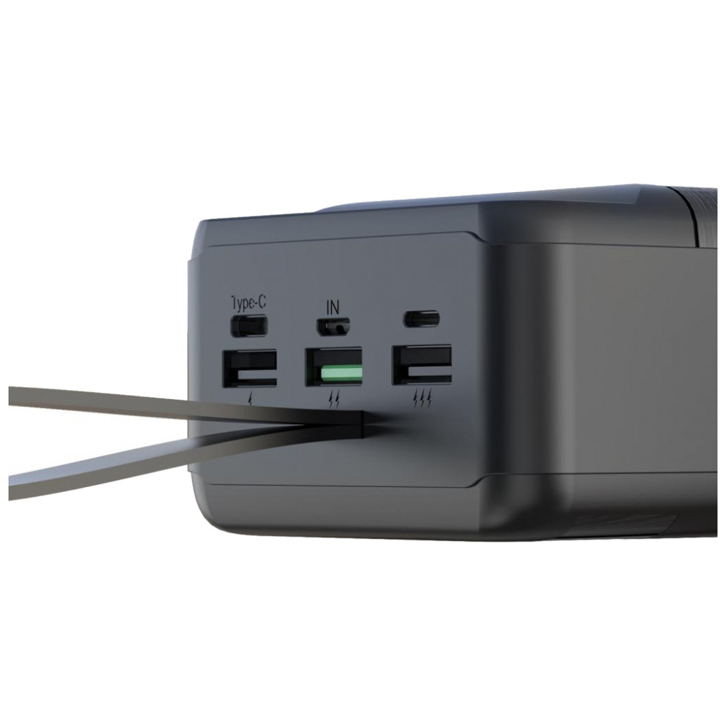 Батарея універсальна XO 50000mAh, PD/18W, QC3.0/22.5W, flashlight, Input(Micro,Type-C,Lightning), Output(3*USB,Type-C) (XO-PR158 / 29211) - зображення 3