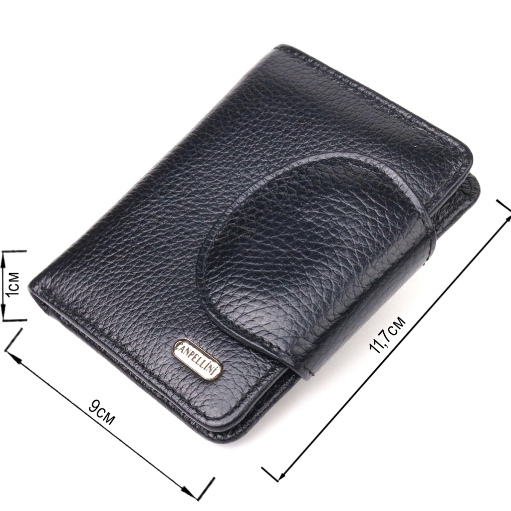 Портмоне Canpellini З натуральної шкіри Чорний (21668) - зображення 3