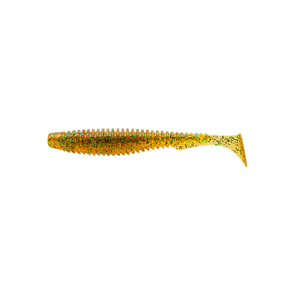 Силікон рибальський FishUP U-Shad 2.5" 036 - Caramel/Green&Black (9шт/уп) (1862.02.90) - зображення 1