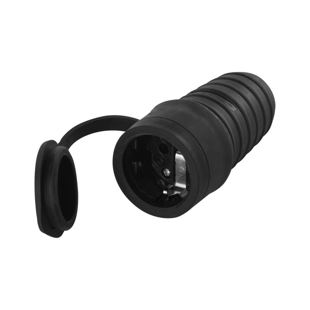 Колодка для подовжувача EMOS IP44 чорна шуко (P0049) - зображення 1