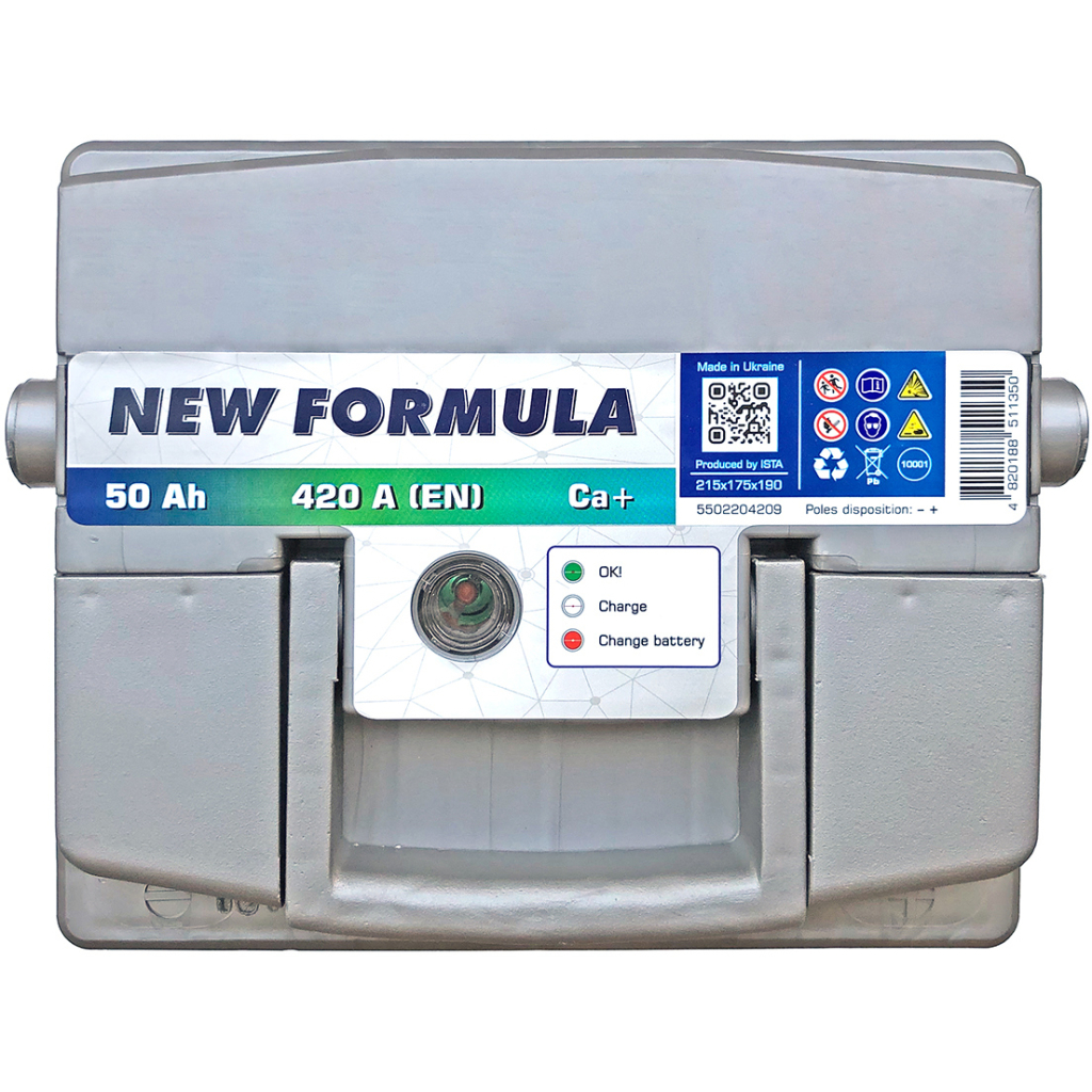 Акумулятор автомобільний NEW FORMULA 50Ah Ев (-/+) 420EN (5502204209) - изображение 4