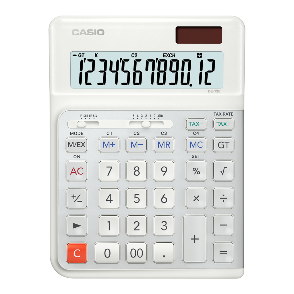 Калькулятор Casio DE-12E-WE-WA-E, білий (CALC-CAS-DE-12E-WE-W) - изображение 2