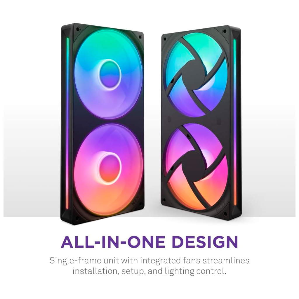 Кулер до корпусу NZXT F240 RGB Core Fan (Single Frame) - Black (RF-U24HF-B1) - зображення 8