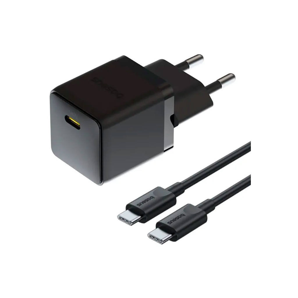 Зарядний пристрій Baseus Palm Fast Charger 1C 20W + Cable 1.0m Type-C 60W black (P10111602113-01) - изображение 1