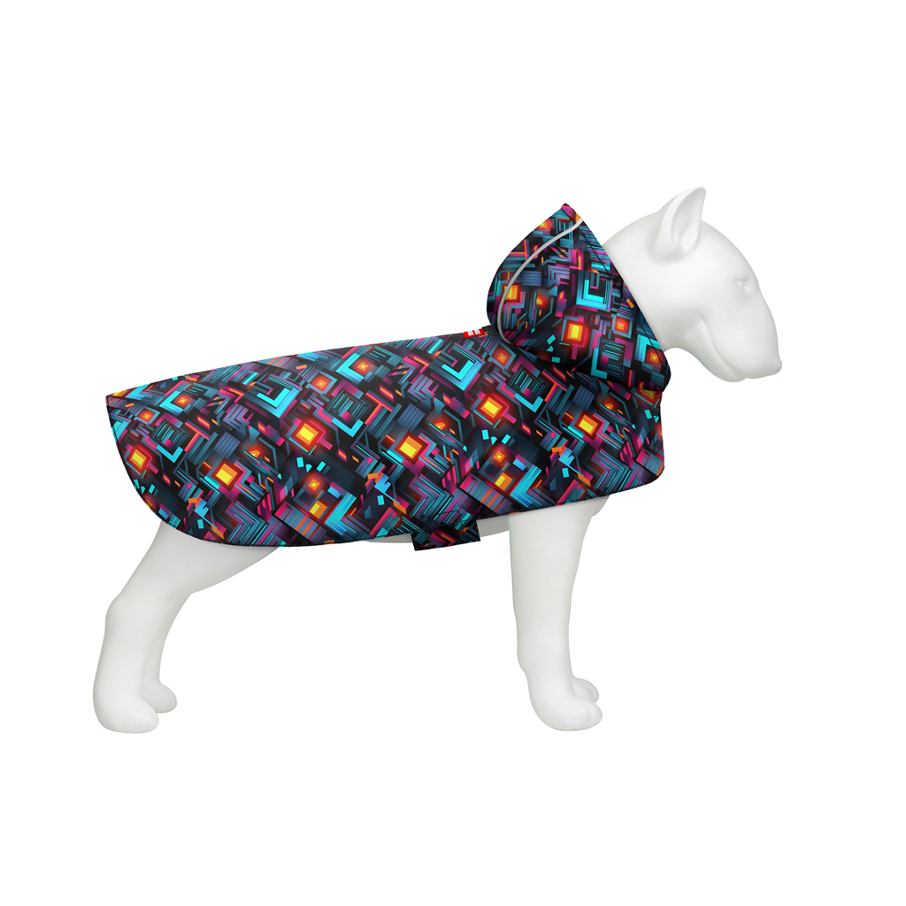 Дощовик для тварин WAUDOG Clothes Накидка з капюшоном Нескінченні світи L (358-4058) - зображення 1