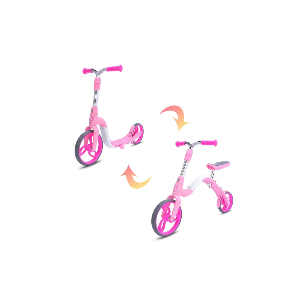 Самокат Daddychild Біговел 2 в 1 Спорт AEST B02 Рожевий (6468273) - зображення 2