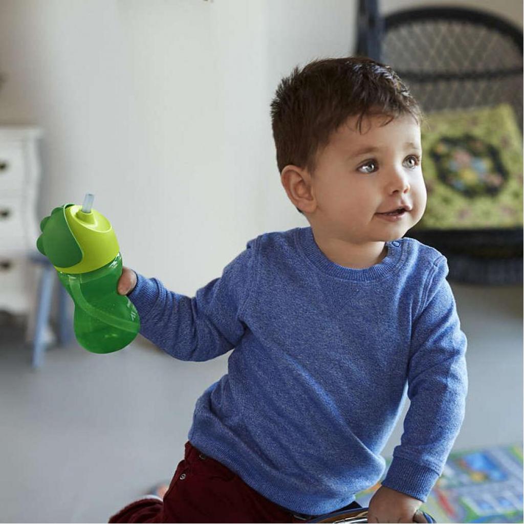 Поїльник-непроливайка Philips AVENT з трубочкою 300 мл 12 міс+, зелений (SCF798/01) - зображення 3