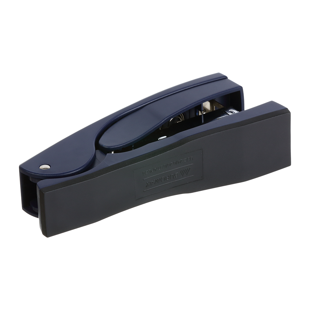 Степлер Buromax пластиковий з поворотним важелем, 20 аркушів, (скоби №24; 26), 155 х 38 х 73 мм, синій (BM.4208-02) - зображення 4