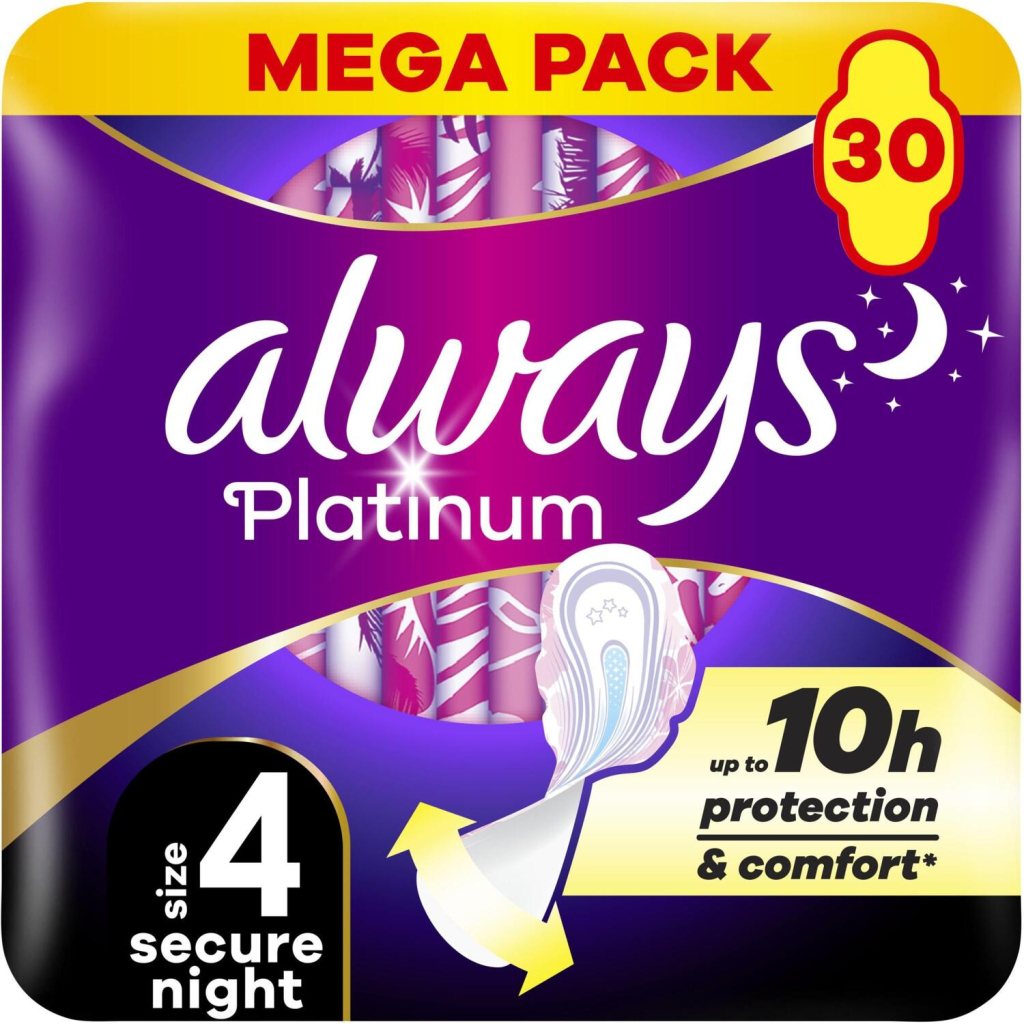 Гігієнічні прокладки Always Platinum Secure Night Розмір 4 30 шт. (8700216784573) - изображение 1
