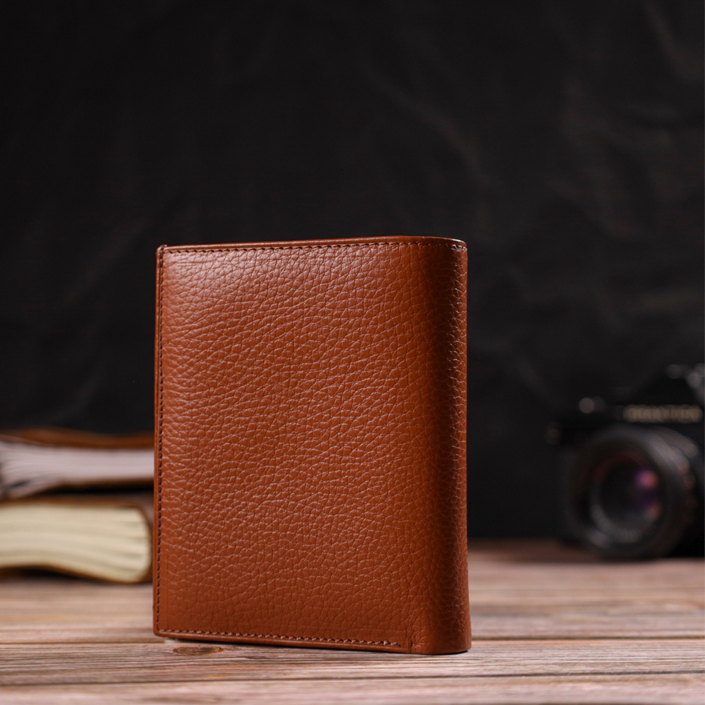 Гаманець Canpellini З натуральної шкіри флотар Коричневий (21811) - зображення 9