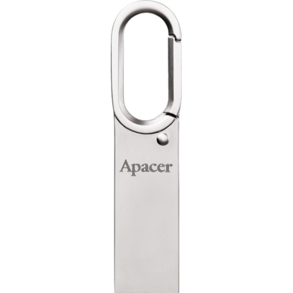 USB флеш накопичувач Apacer 64GB AH13E Silver USB 2.0 (AP64GAH13ES-1) - зображення 1