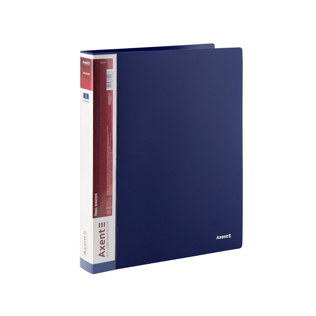 Папка на кільцях Axent А4 з 4-ма кільцями 700 мкм 35 мм Синя (1208-02-A) - изображение 1
