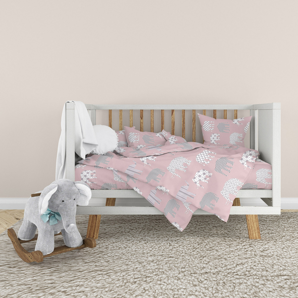 Дитячий постільний набір Home Line Слони (рожевий) (181495) - зображення 1