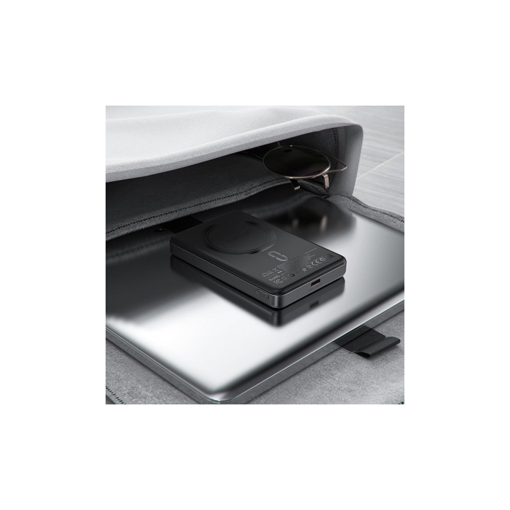Батарея універсальна Acefast Magnetic Wireless 10000mAh 20W PD, QC/3.0, QI 15W, M12 Black (6974316283393) - picture 7